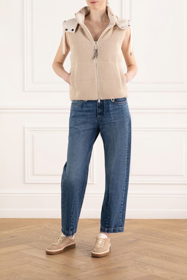 Brunello Cucinelli dazzling down vest made of cotton jersey in english rib 188047 - photo 2