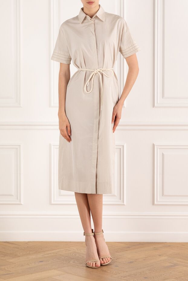 Peserico short sleeve shirt dress with monil chain 188050 - photo 2