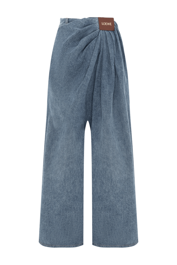 Loewe blue jeans made of cotton denim with asymmetrical drape 188095 - photo 1