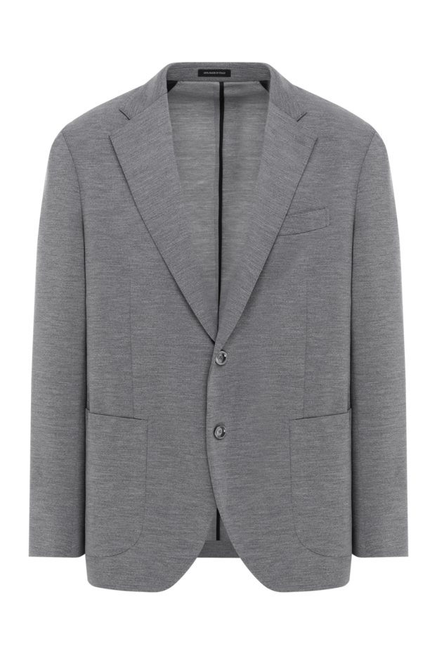 Sartoria Latorre gray men's single-breasted wool and cotton jacket 188100 - photo 1
