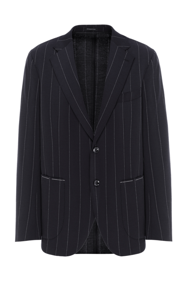 Sartoria Latorre dark blue striped men's jacket single-breasted 188103 - photo 1