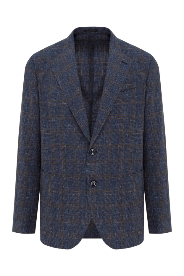 Sartoria Latorre blue men's jacket made from a wool-cotton-linen blend 188120 - photo 1