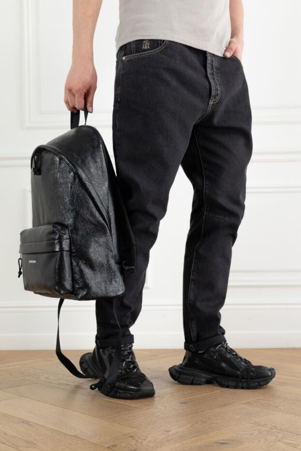 Balenciaga men's 3xl sneakers in black with abrasion effect 188133 - photo 2