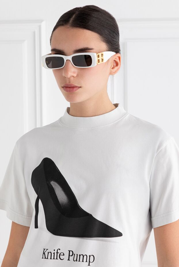 Balenciaga dynasty rectangle women's sunglasses white 188139 - photo 3