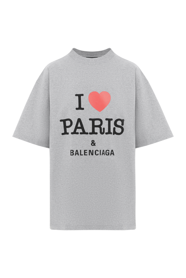 Balenciaga i love paris t-shirt in grey vintage jersey 188146 - photo 1