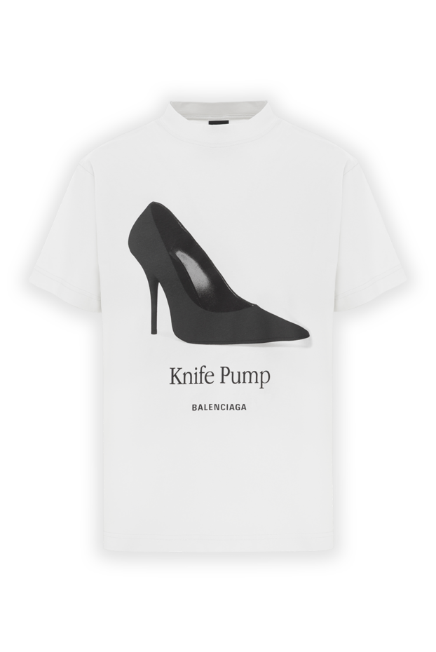 Balenciaga knife pump women's white cotton t-shirt 188147 - photo 1