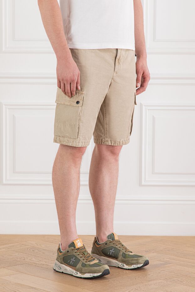 Stone Island cargo bermuda shorts in brushed cotton 188150 - photo 3