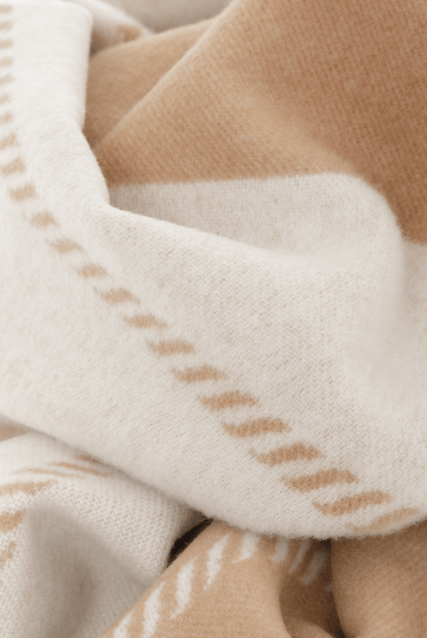 Prada beige women's wool scarf with monogram and logo 188161 - photo 3