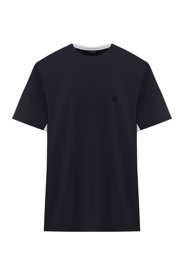Stefano Ricci men's t-shirt dark blue with white collar 188226 - photo 1