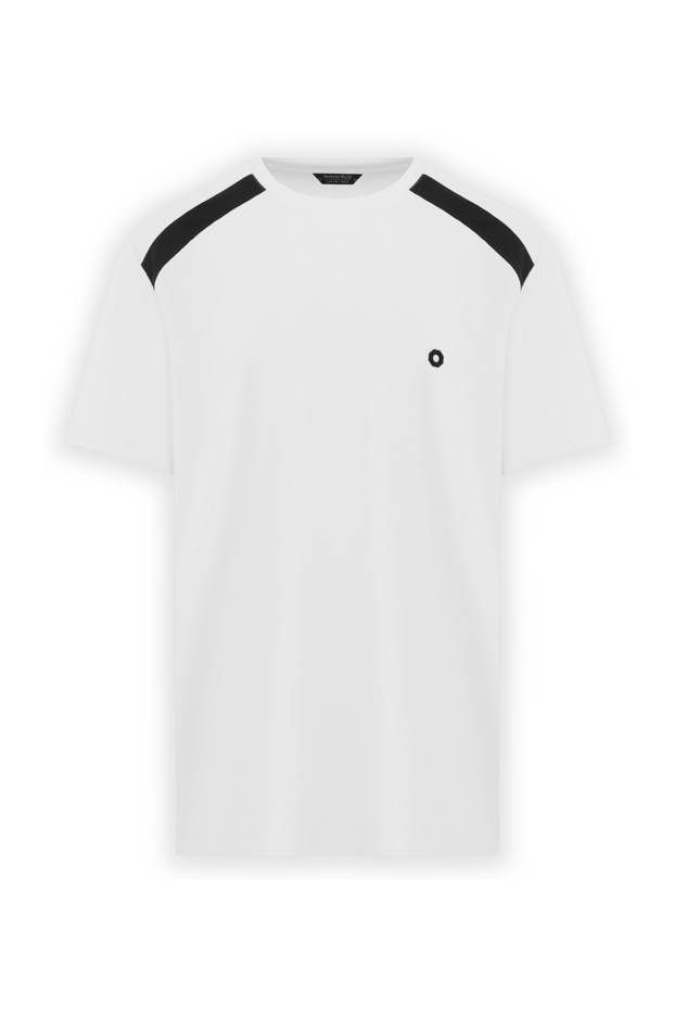 Stefano Ricci men's t-shirt white with black inserts and logo 188227 - photo 1