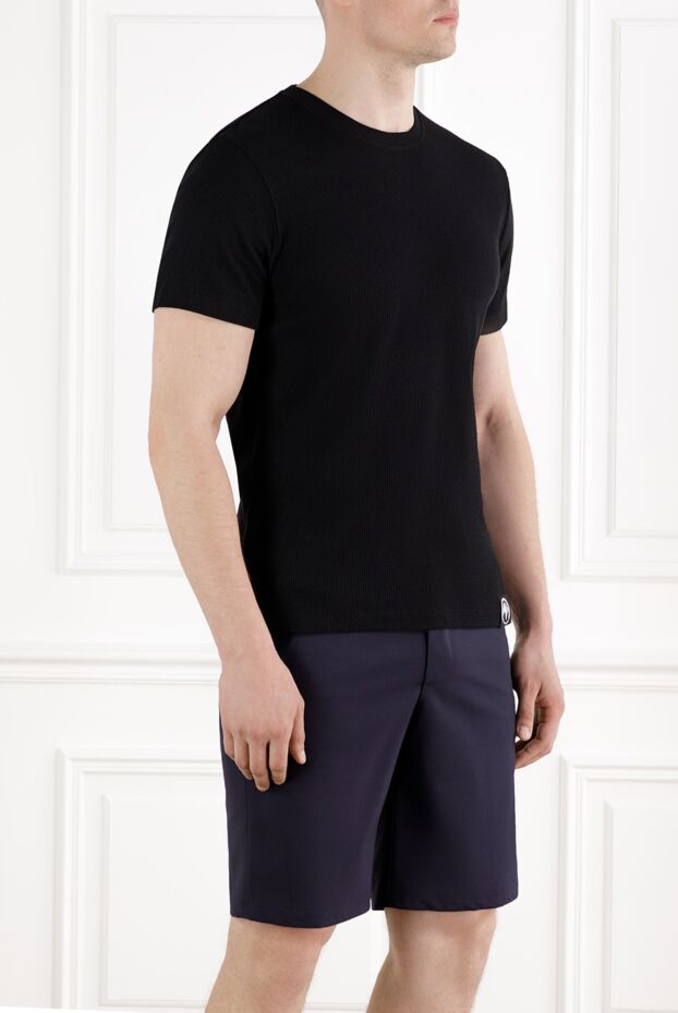 Stefano Ricci plain black men's t-shirt with eagle patch on hem 188233 - photo 3
