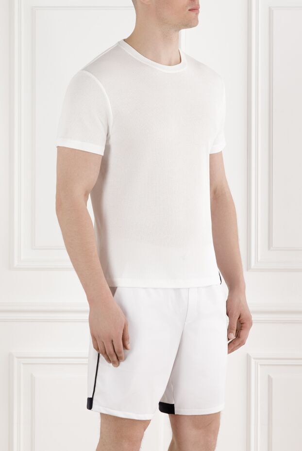 Stefano Ricci men's white cotton t-shirt with logo on the hem 188234 - photo 3