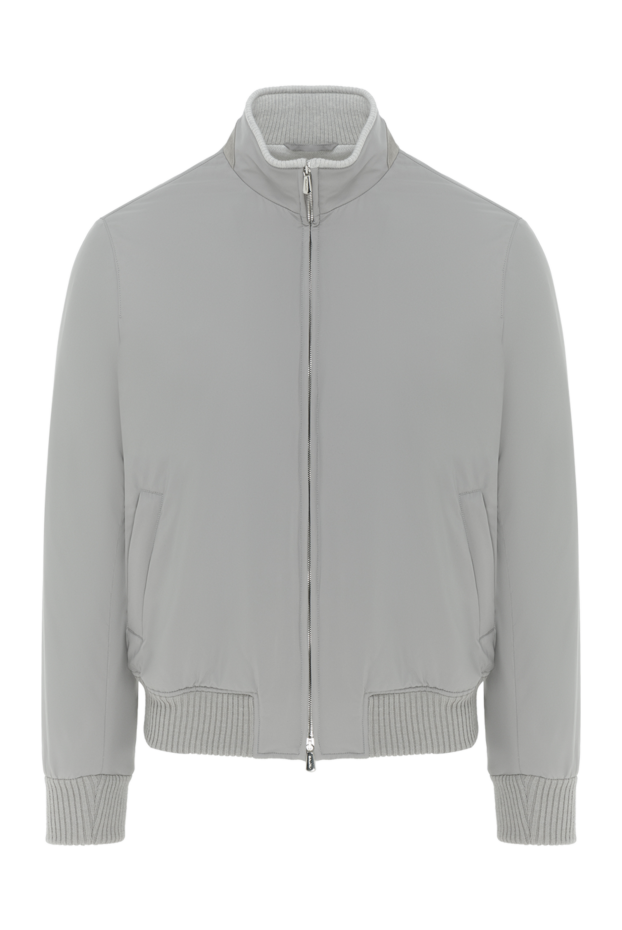 Enrico Mandelli grey bomber jacket with contrast collar men's 188239 - photo 1