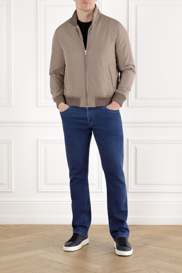 Enrico Mandelli lightweight beige bomber jacket for men 188286 - photo 2