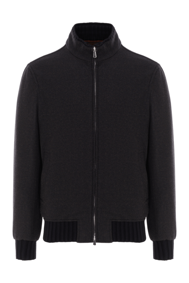 Enrico Mandelli men's cashmere jacket blue with zipper 188287 - photo 1