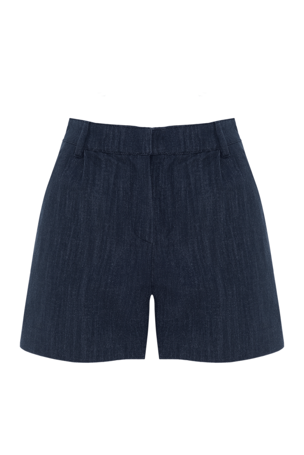 Brunello Cucinelli blue denim shorts with pleats 188306 - photo 1