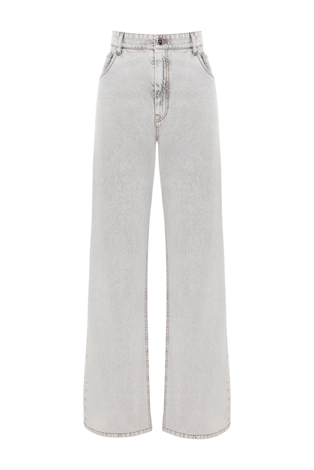 Brunello Cucinelli джинси світло-сірі stone-washed жіночі 188322 - фото 1