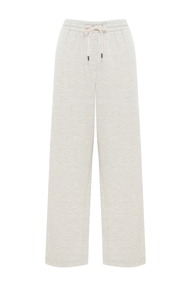Women's Travelwear trousers in grey cotton and silk interlock - photo 1