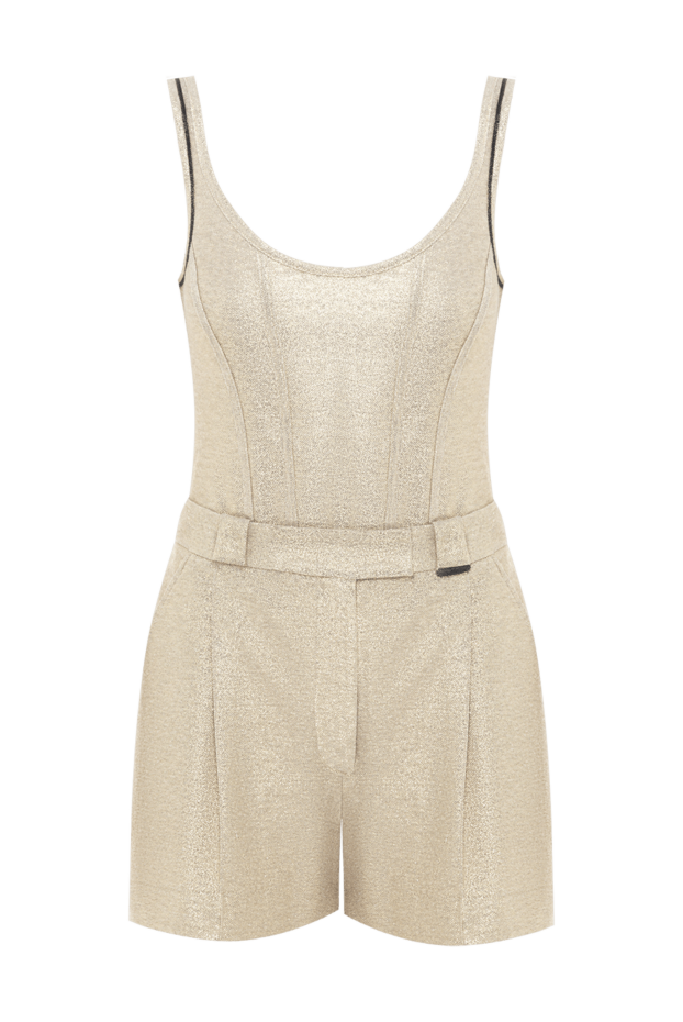 Women's suit with shorts yellow with a chain monili - photo 1