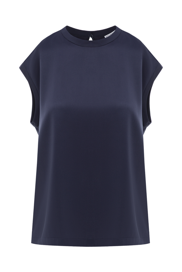 Brunello Cucinelli blue blouse with silk monili chain 188461 - photo 1