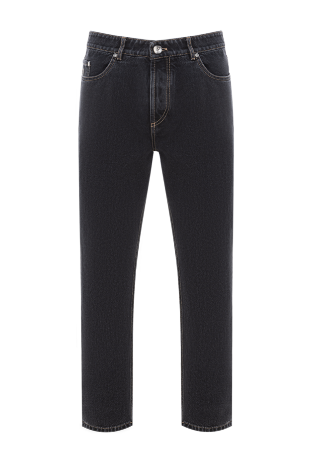 Brunello Cucinelli men's black five pocket cotton jeans 188684 - photo 1