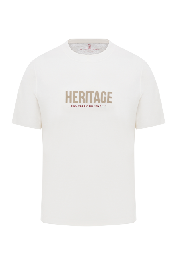 Heritrage White Cotton Jersey Crew Neck T-Shirt - photo 1
