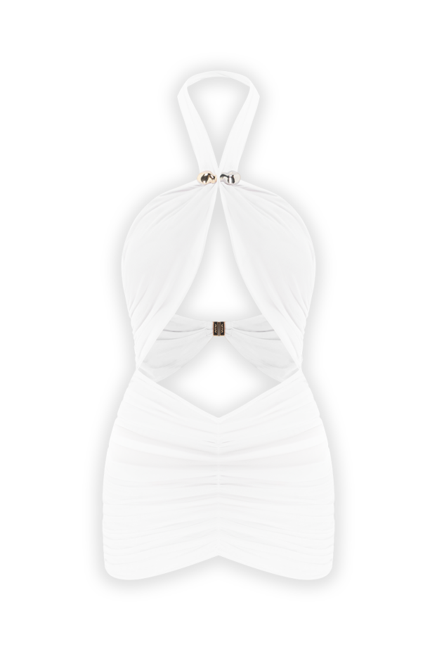 Moeva carolina white cutout draped swimsuit 188961 - photo 1