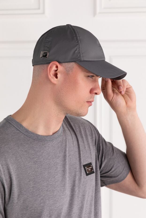 Dolce & Gabbana gray baseball cap with metal plate and logo 188972 - photo 2