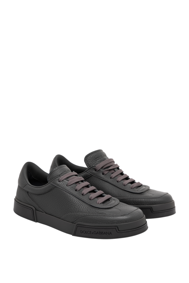 Dolce & Gabbana portofino yacht sneakers in crinkled calfskin grey 188981 - photo 3