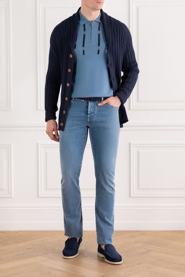 Jacob Cohen bard light blue 5 pocket jeans with logo patch 189042 - photo 2