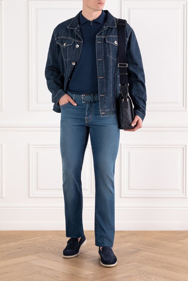 Jacob Cohen men's blue wash five pocket jeans 189044 - photo 2
