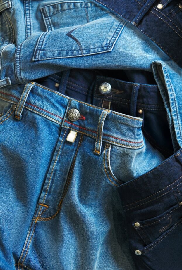 Jacob Cohen stretch denim jeans with contrast stitching and signature embroidery 189045 - photo 2