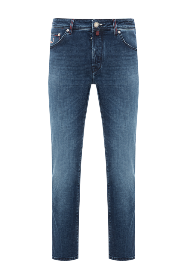 Jacob Cohen straight leg jeans with dark blue wash effect and accent stitching 189048 - photo 1