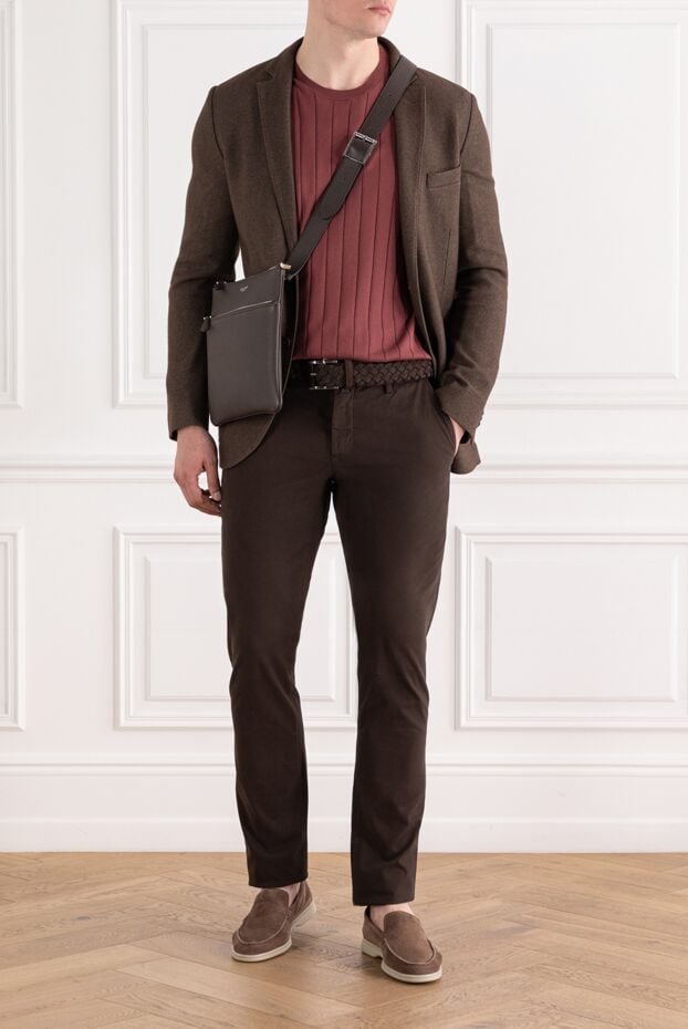 Jacob Cohen men's brown stretch cotton chinos (markdown) 196921 - photo 2