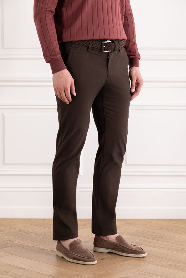 Jacob Cohen men's brown stretch cotton chinos (markdown) 196921 - photo 3