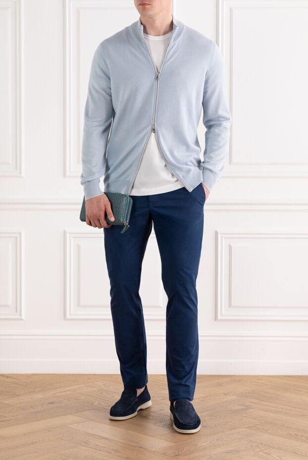Jacob Cohen blue stretch cotton chinos for men 189069 - photo 2