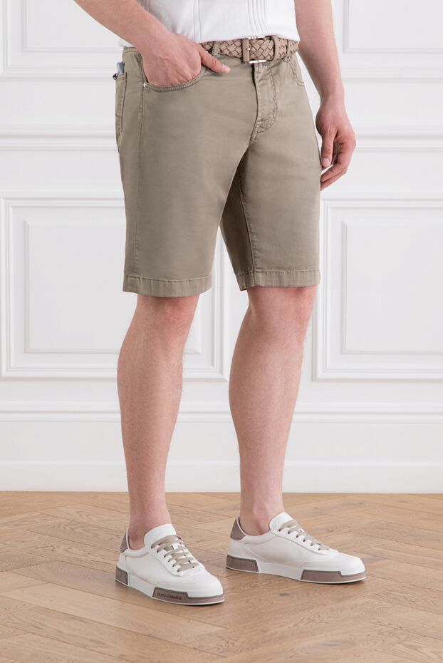 Jacob Cohen men's denim shorts made of beige cotton 189075 - photo 3