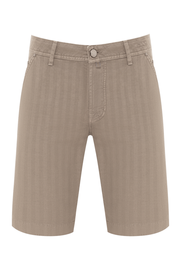 Classic cut Bermuda shorts with striped effect - photo 1