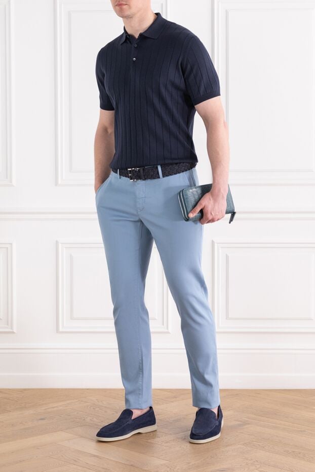 Jacob Cohen light blue stretch cotton lyocell chino trousers 189082 - photo 2