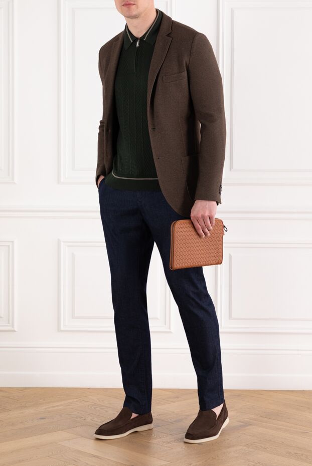 Jacob Cohen straight-leg trousers made of cotton blend with textured surface and medium rise, blue 189084 - photo 2
