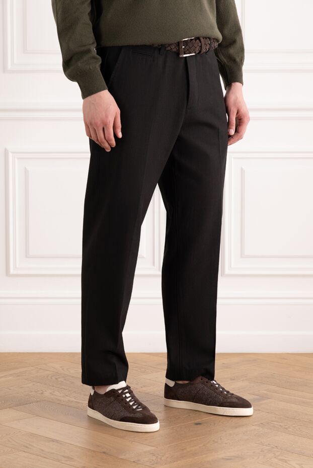 Jacob Cohen elegant black trousers made of smooth material with creases and slit pockets 189091 - photo 3