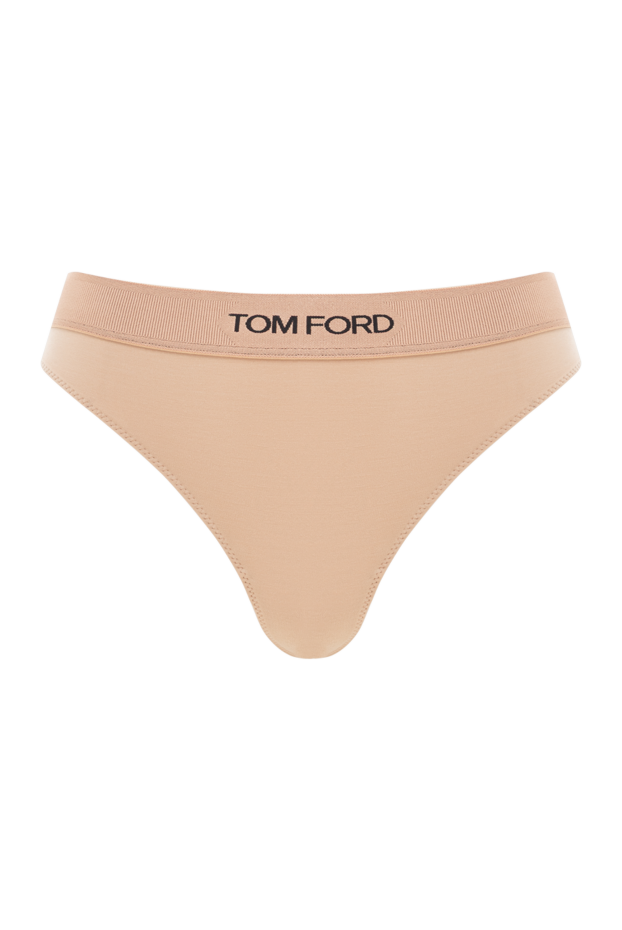 Tom Ford branded modal thong with logo beige 189103 - photo 1