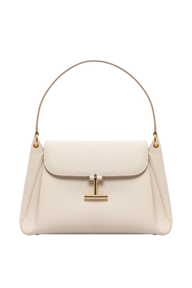 Tom Ford tara medium bag made of genuine grained leather beige 189122 - photo 1