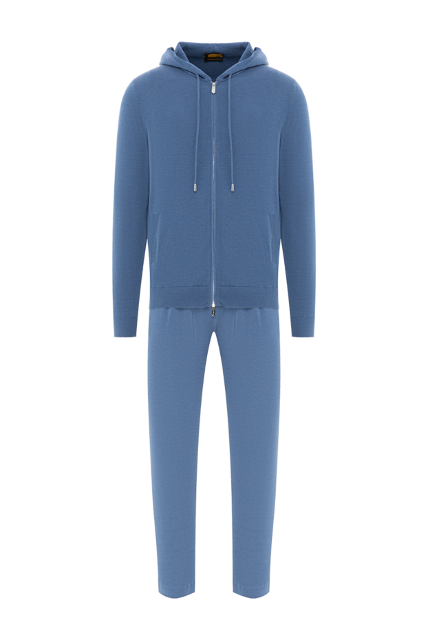 Svevo blue men's cotton cashmere hooded tracksuit 189135 - photo 1