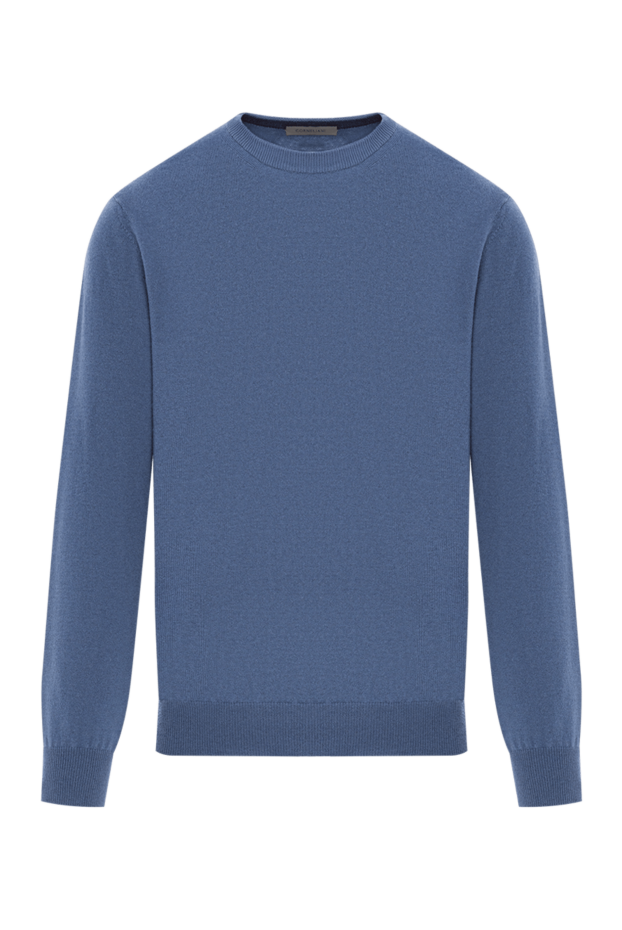 Indigo wool and cashmere crew neck jumper - photo 1
