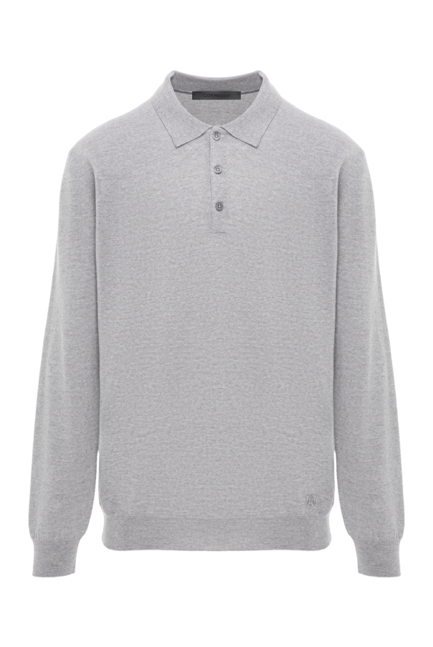 Corneliani шерстяное поло с длинным рукавом в благородном сером оттенке 189227 - фото 1