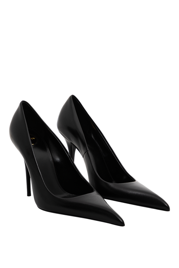 Saint Laurent elysee black smooth leather shoes 189259 - photo 3