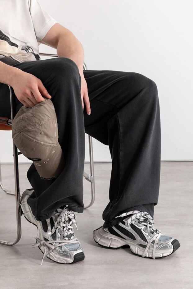 Balenciaga men's gradient 3xl sneakers in grey with a scratched effect 189297 - photo 2