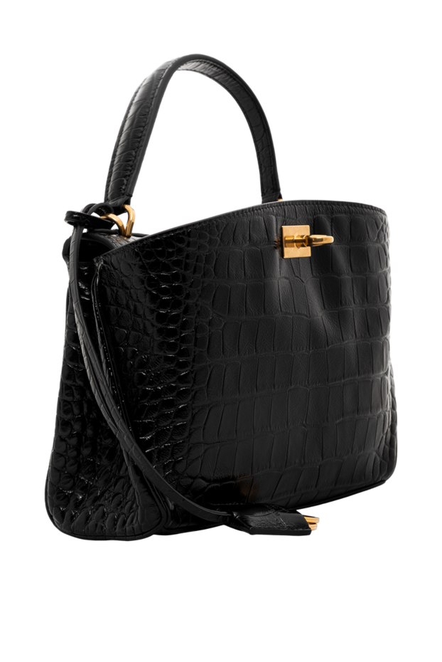 Balenciaga rodeo handbag mini in black croc embossed soft calfskin 189319 - photo 3