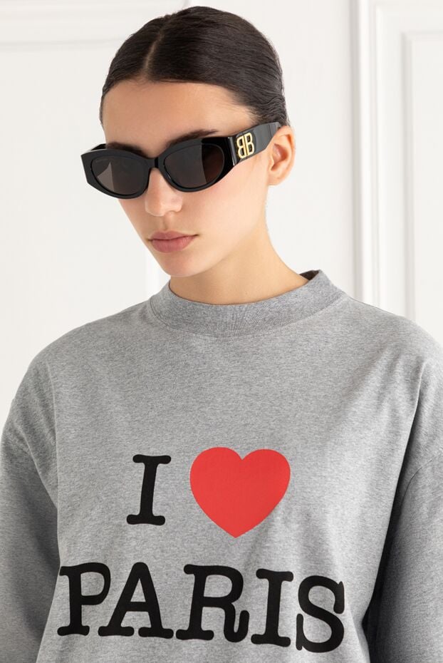 Balenciaga bossy round af women's sunglasses with gold logo 189324 - photo 2